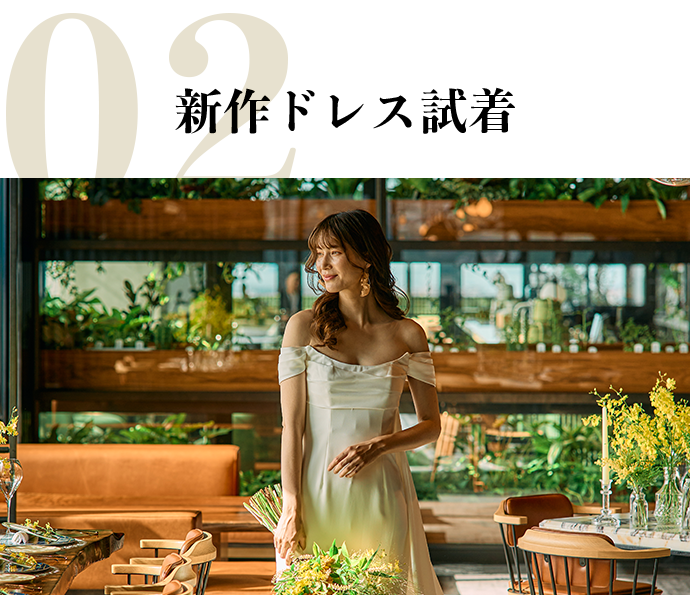新作ドレス試着